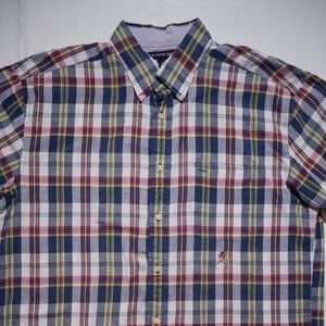 Tommy Hilfiger Casual Blue and Yellow Button Down Shirt